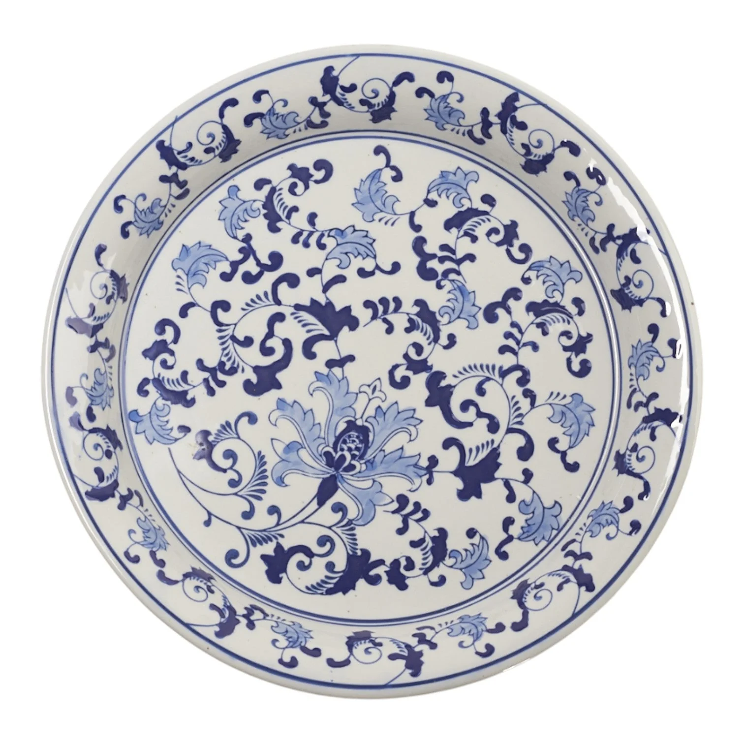 Blue & White Pedestal Plate - Image 3