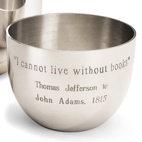 Book Quote Pewter Jefferson Cup - Image 3