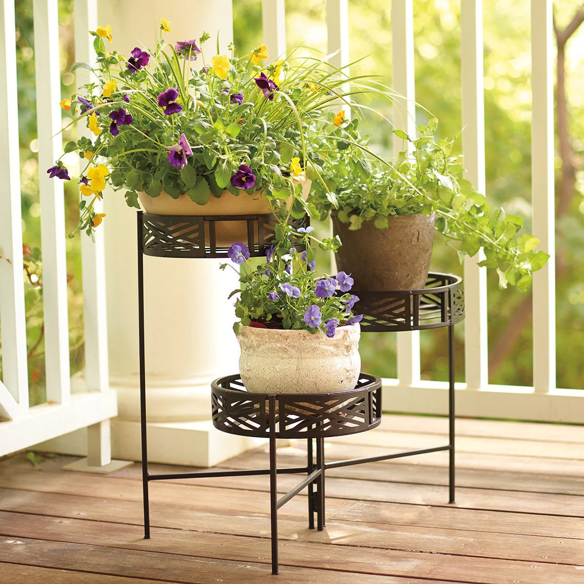 Monticello Folding Metal Plant Stand - Image 3