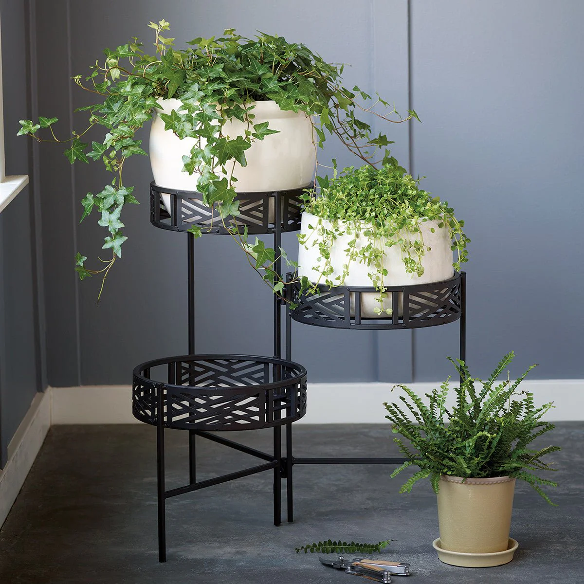 Monticello Folding Metal Plant Stand - Image 4