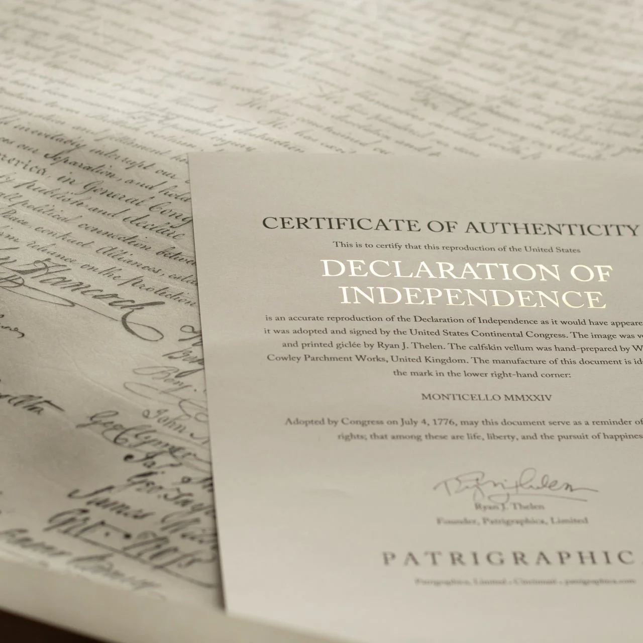 Declaration of Independence on Parchment - Image 4