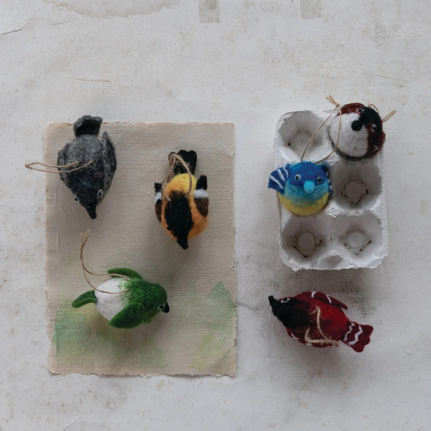 Felt Birds Ornament Set - Image 3